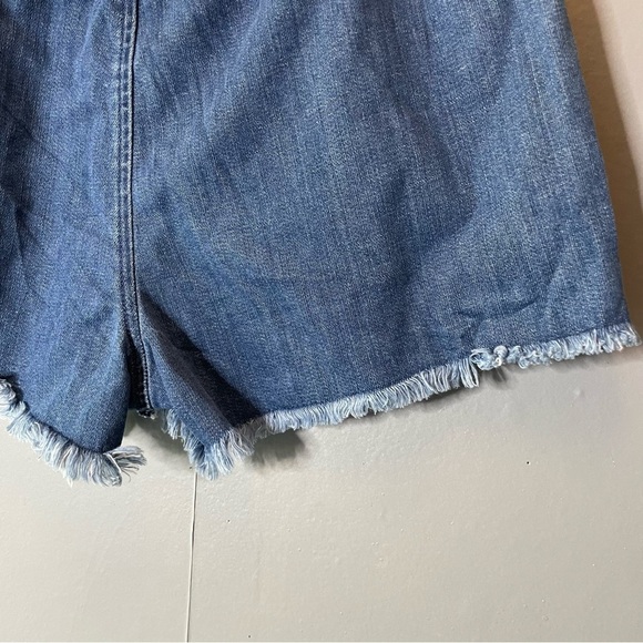 Aerie dark wash denim drawstring shorts size medium - Picture 7 of 8